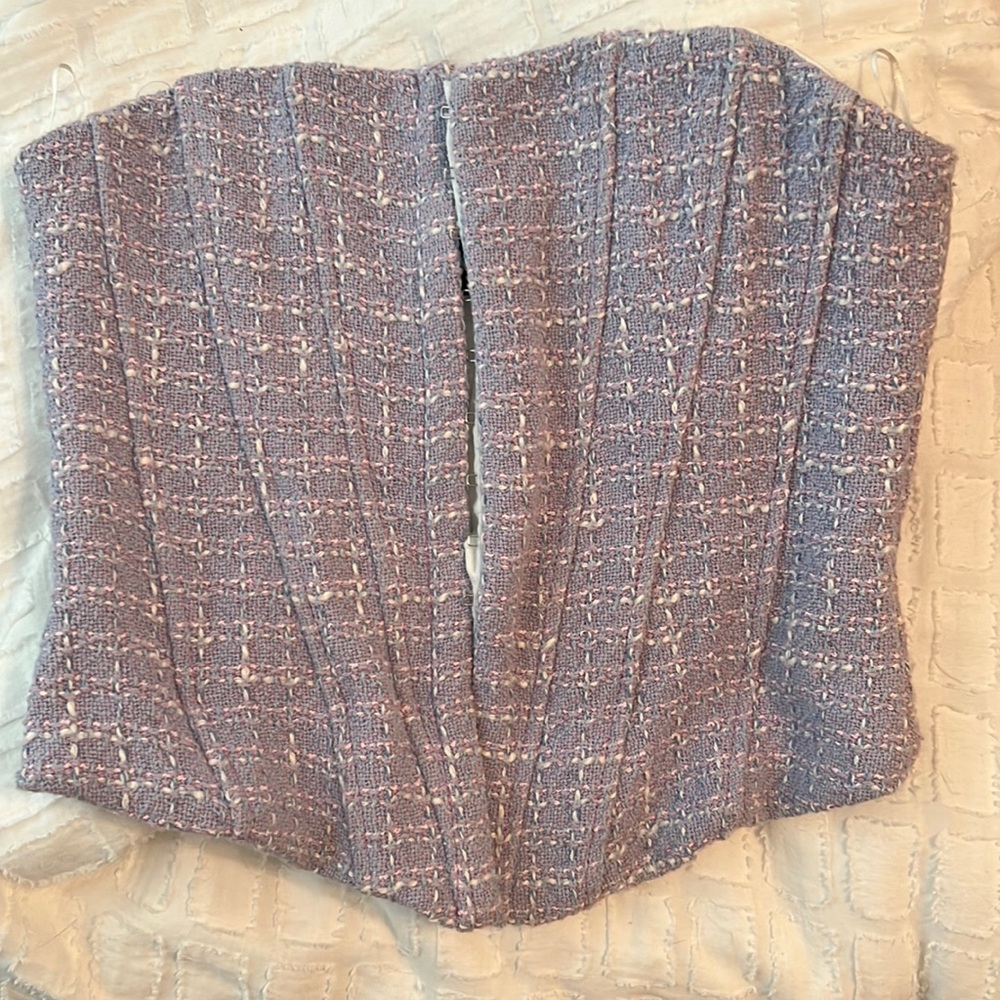 Zara corset purple tweed